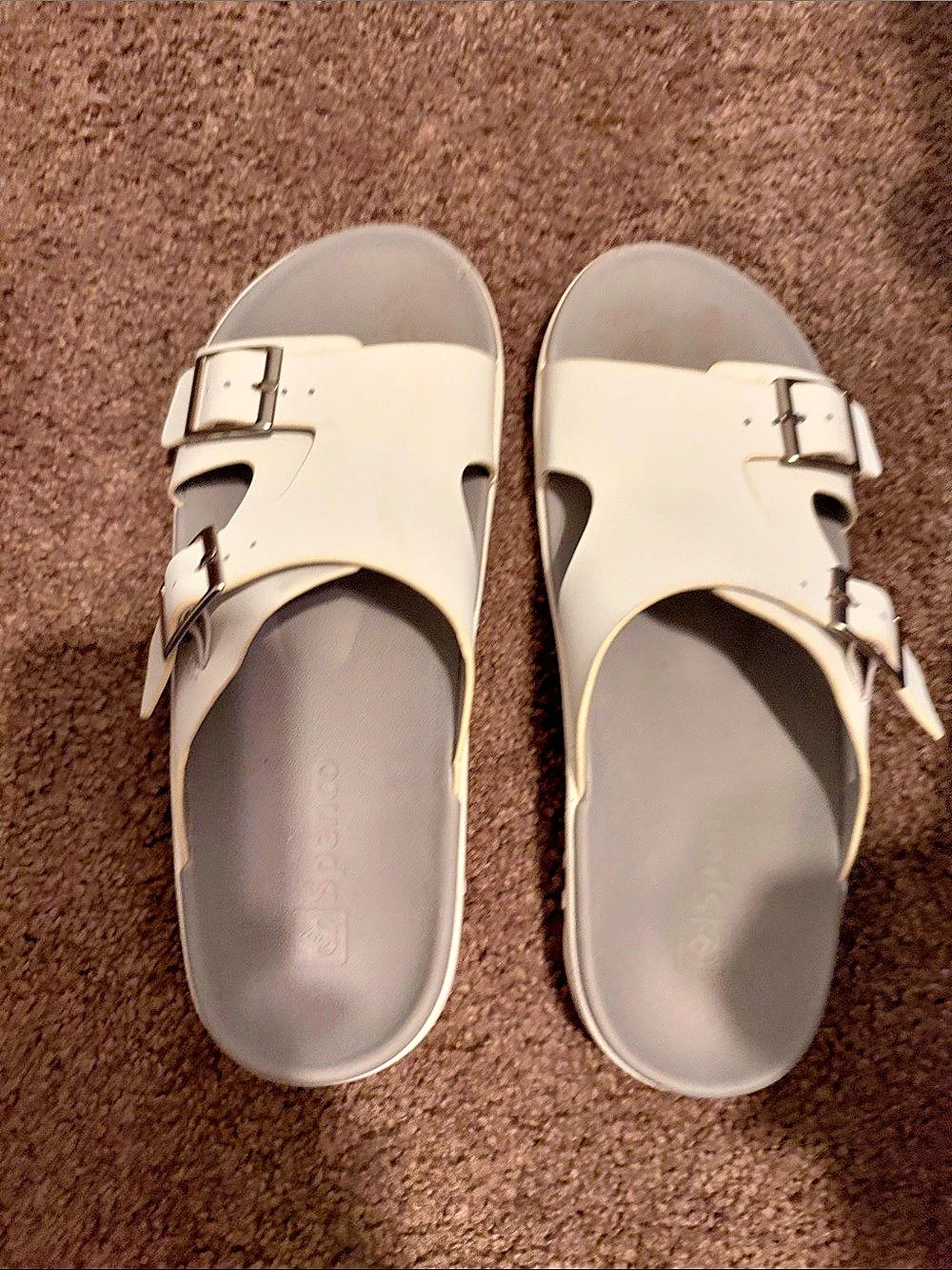 Spenco Kholo Slide Sandal Women's Sandals White & Gray